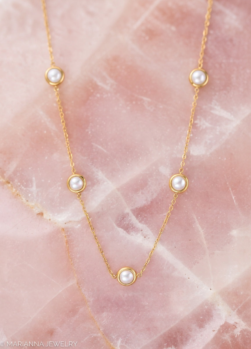 Collier Perles &amp; Cristal - Kimi 🌟🤍