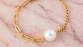 ✨Bracelet doré avec une pierre blanche - Kimi✨