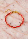 Bracelet Rouge &amp; Or - Collection Kimi ❤️✨