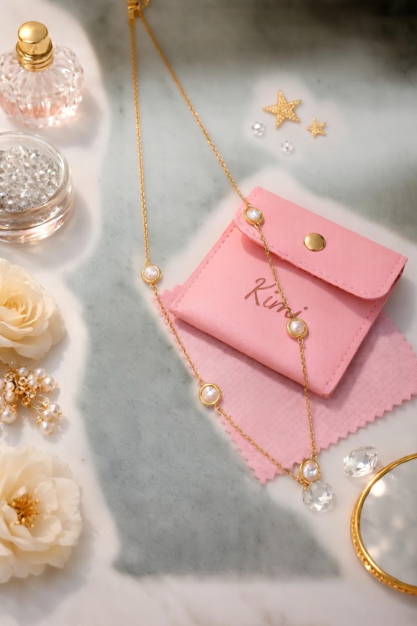 Collier Perles &amp; Cristal - Kimi 🌟🤍