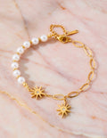 Bracelet perles; étoiles Kimi Bijoux - Acier inoxydable doré ✨