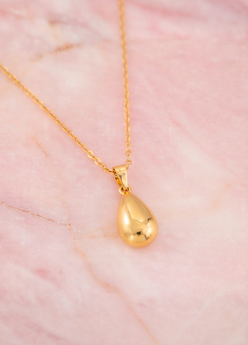 Collier pendentif goutte d’eau dorée Kimi Bijoux - Acier inoxydable ✨