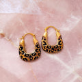 Boucles d’oreilles créoles léopard dorées Kimi Bijoux - Acier inoxydable ✨