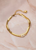 Bracelet chaîne serpent œil protecteur Kimi Bijoux - Acier inoxydable doré ✨