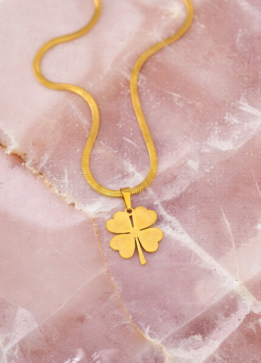 Collier trèfle à quatre feuilles doré Kimi Bijoux - Acier inoxydable ✨