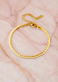 Bracelet doré double rang chaîne serpent Kimi Bijoux - Acier inoxydable ✨