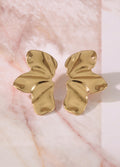 Boucles d’oreilles dorées forme organique / feuilles abstraites Kimi Bijoux - Acier inoxydable ✨