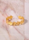 Bracelet manchette fleurs dorées Kimi Bijoux - Acier inoxydable ✨